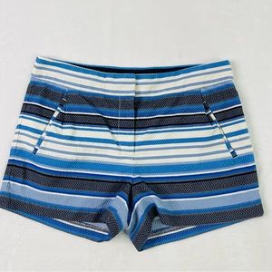 J. Crew blue white black striped shorts Size 6